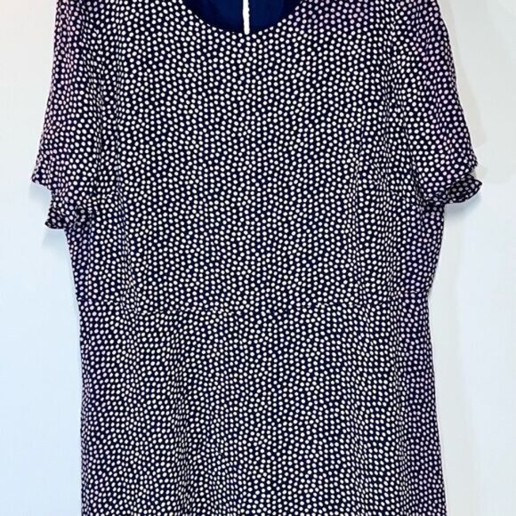 NWT Boden Viscose Lined Navy With Pink Polka Dot Print Womens Sz 18 - Picture 2 of 8